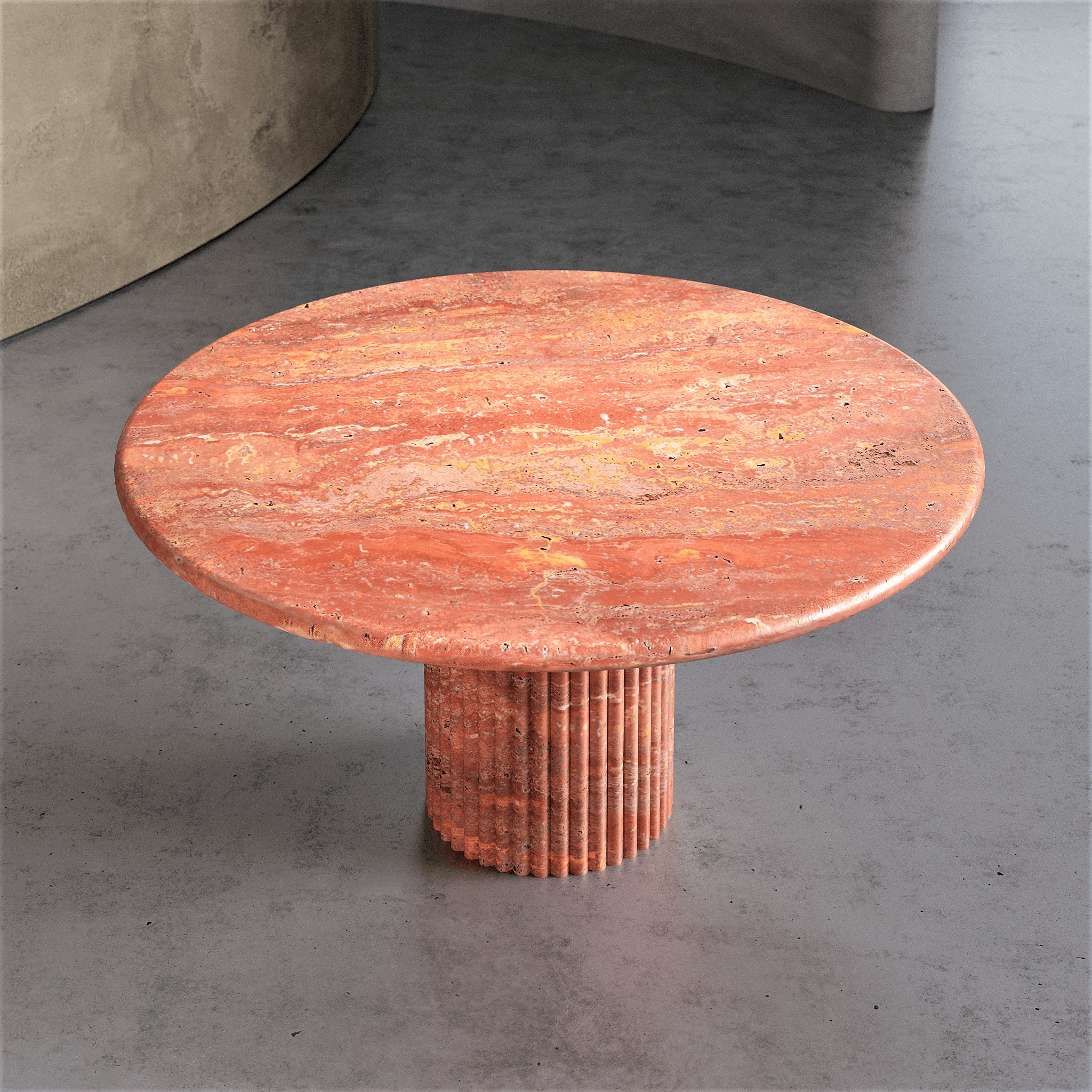 Cyna Round Flutted Dining Table - Aprilsform