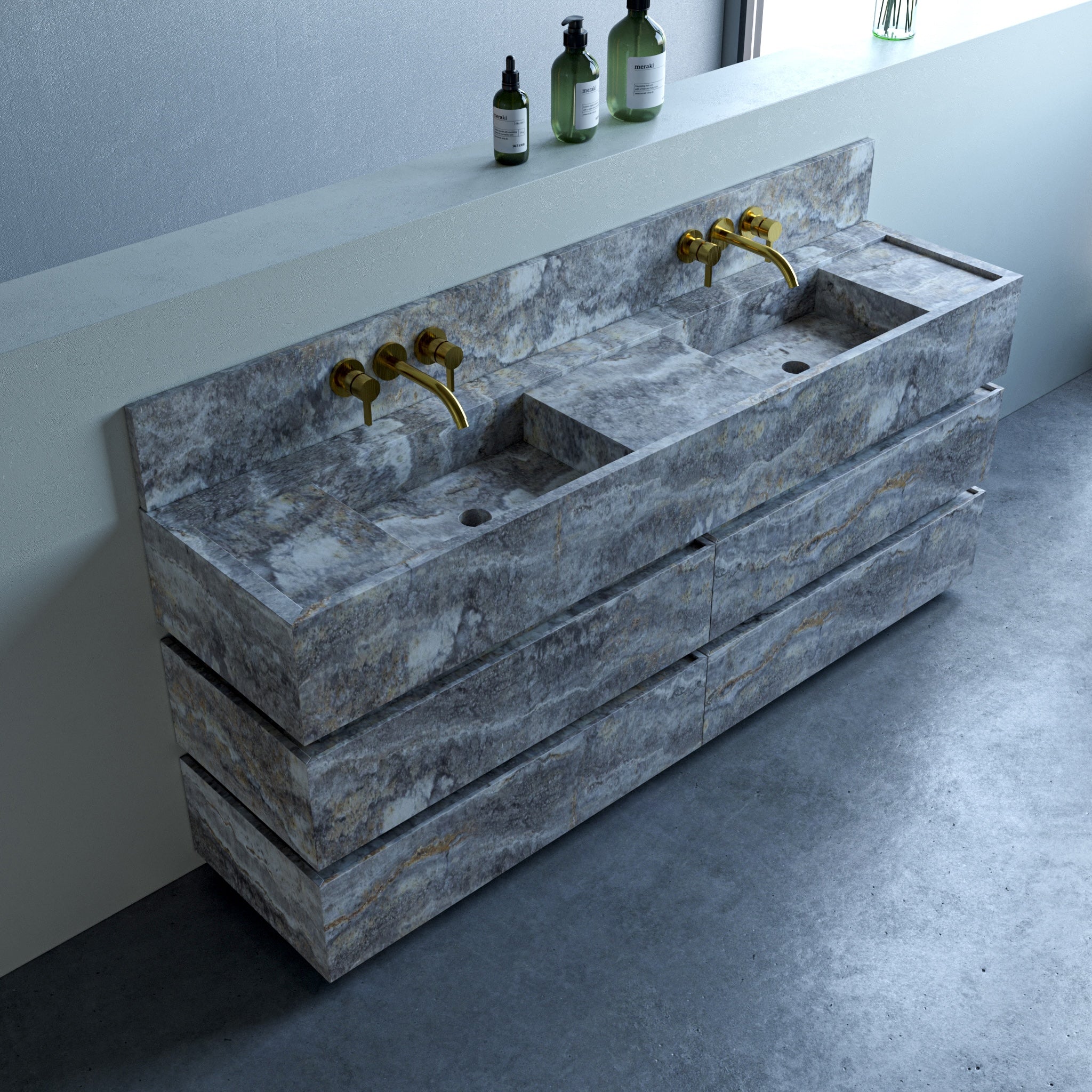 Segmio Marble Bathroom Vanity Sink