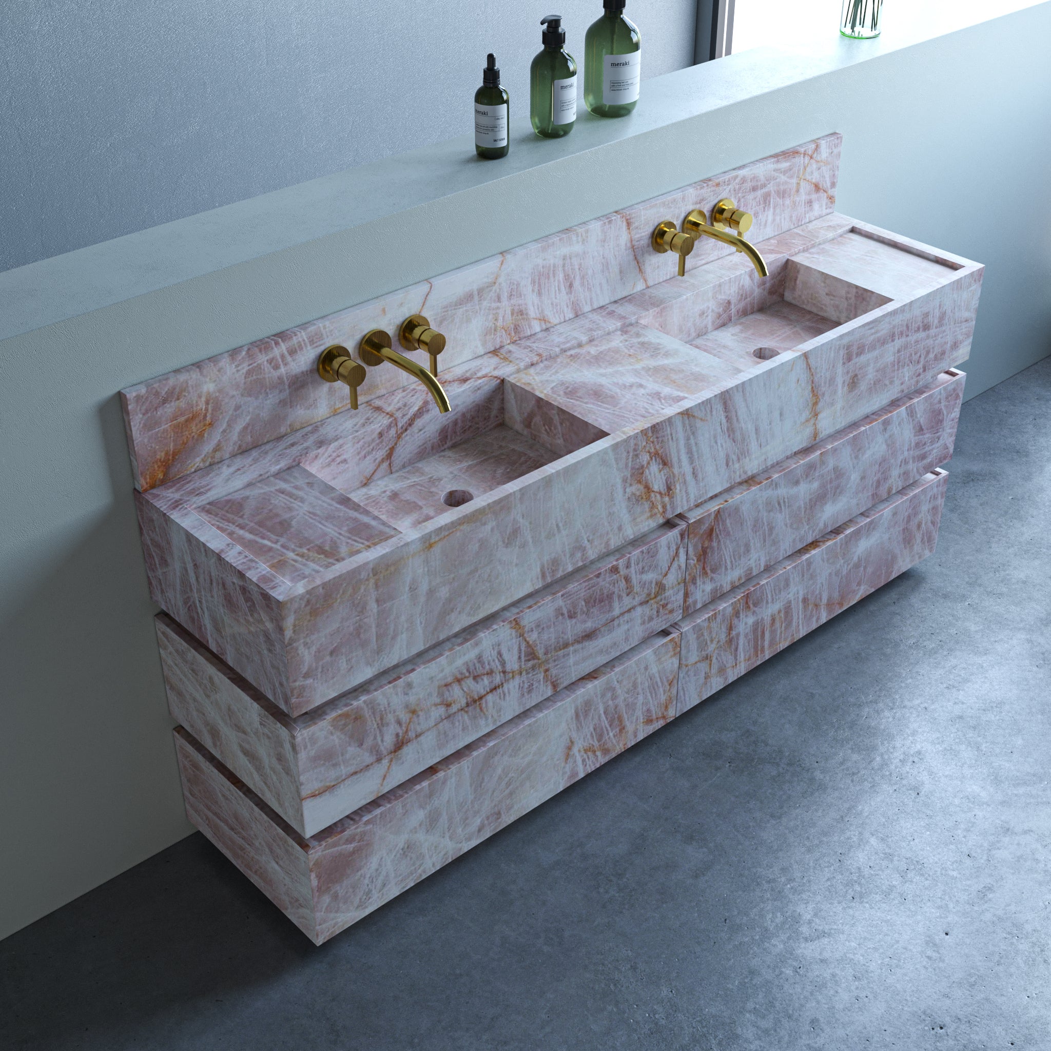 Segmio Marble Bathroom Vanity Sink