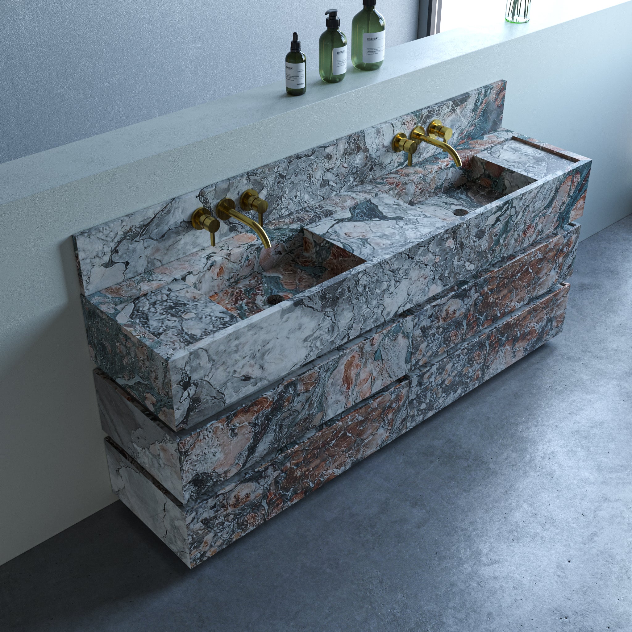 Segmio Marble Bathroom Vanity Sink