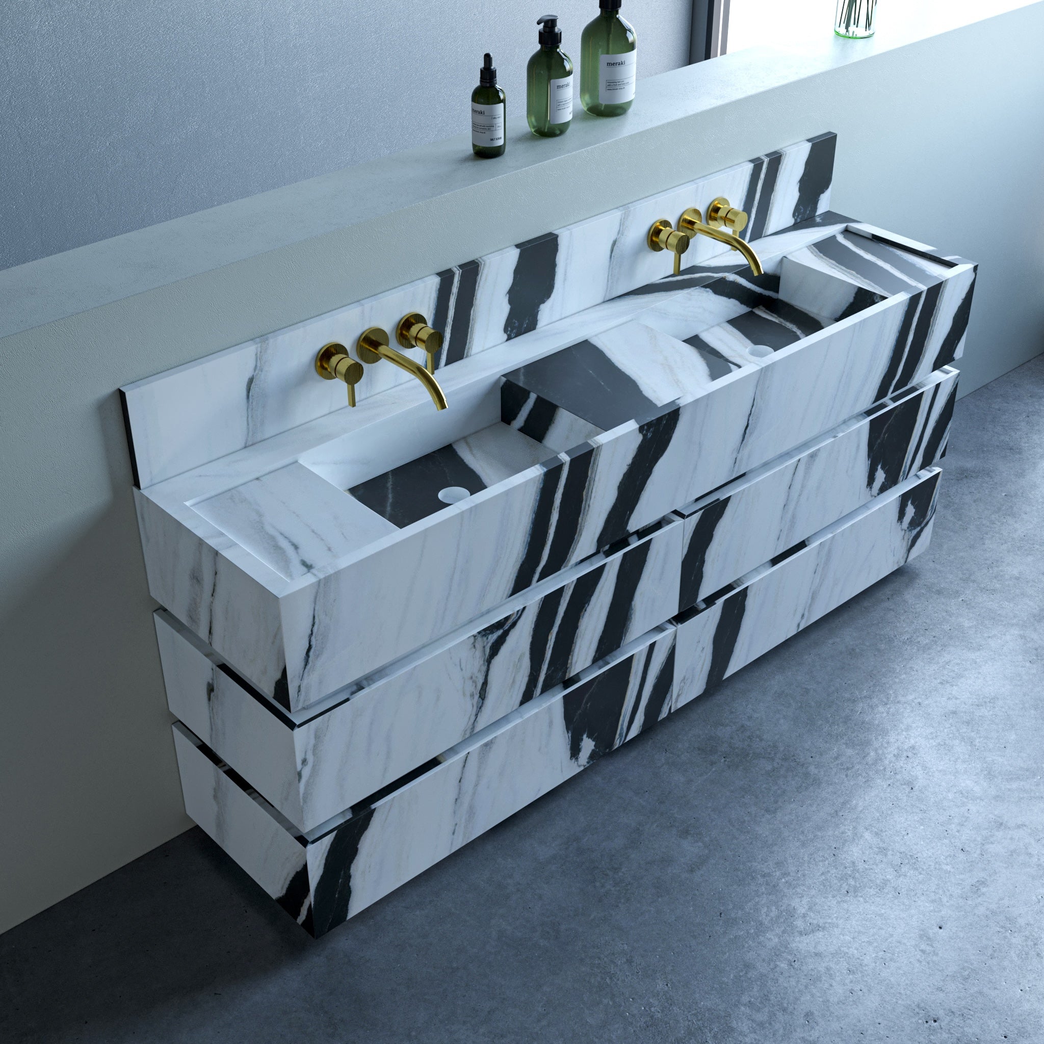 Segmio Marble Bathroom Vanity Sink