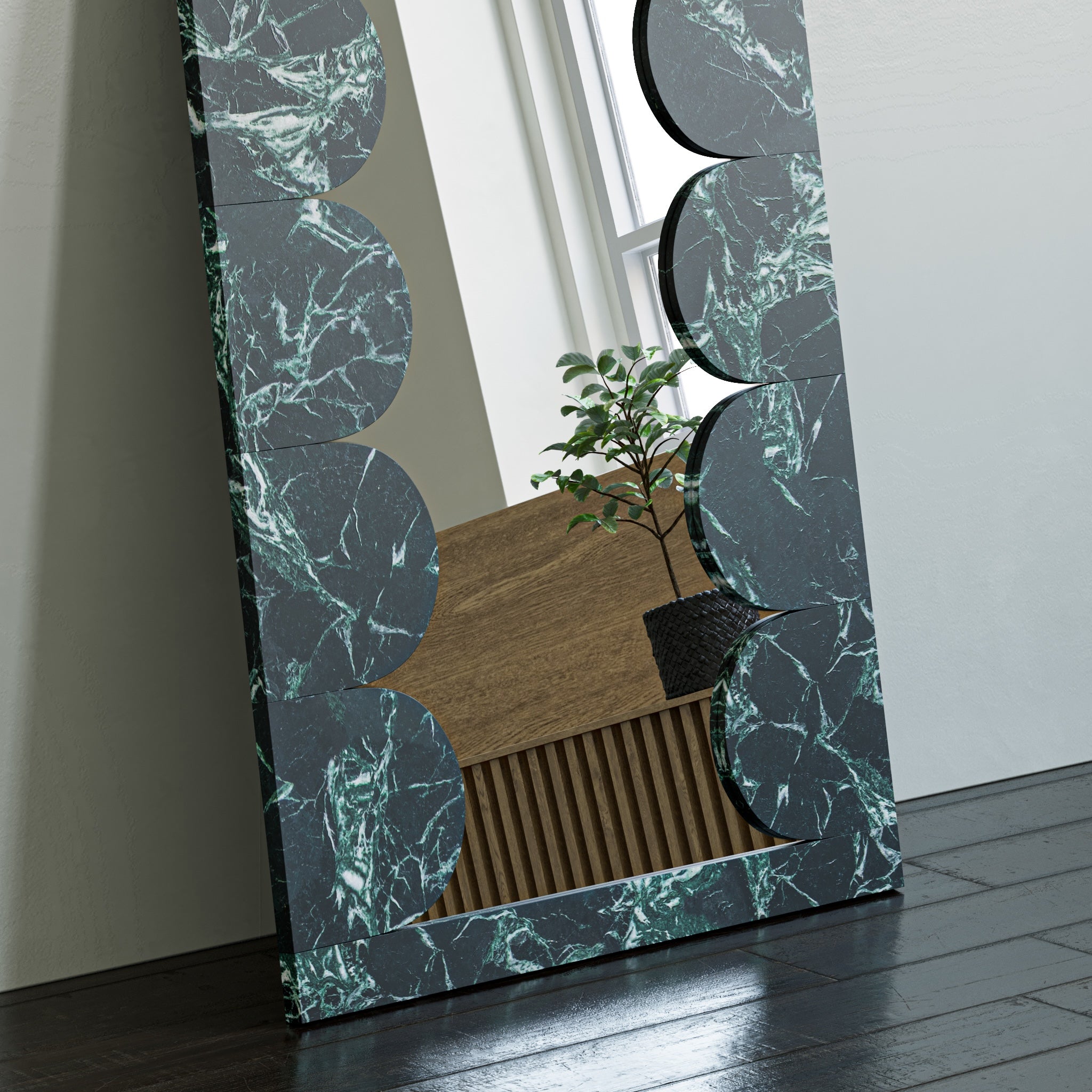 Array Marble Standing Mirror