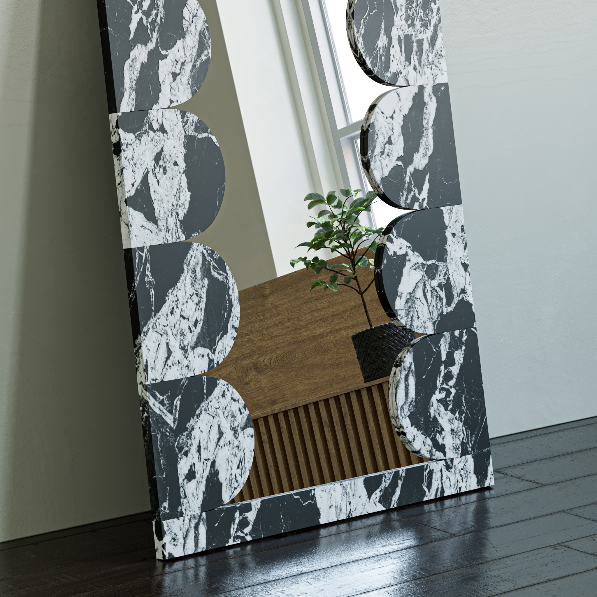 Array Marble Standing Mirror