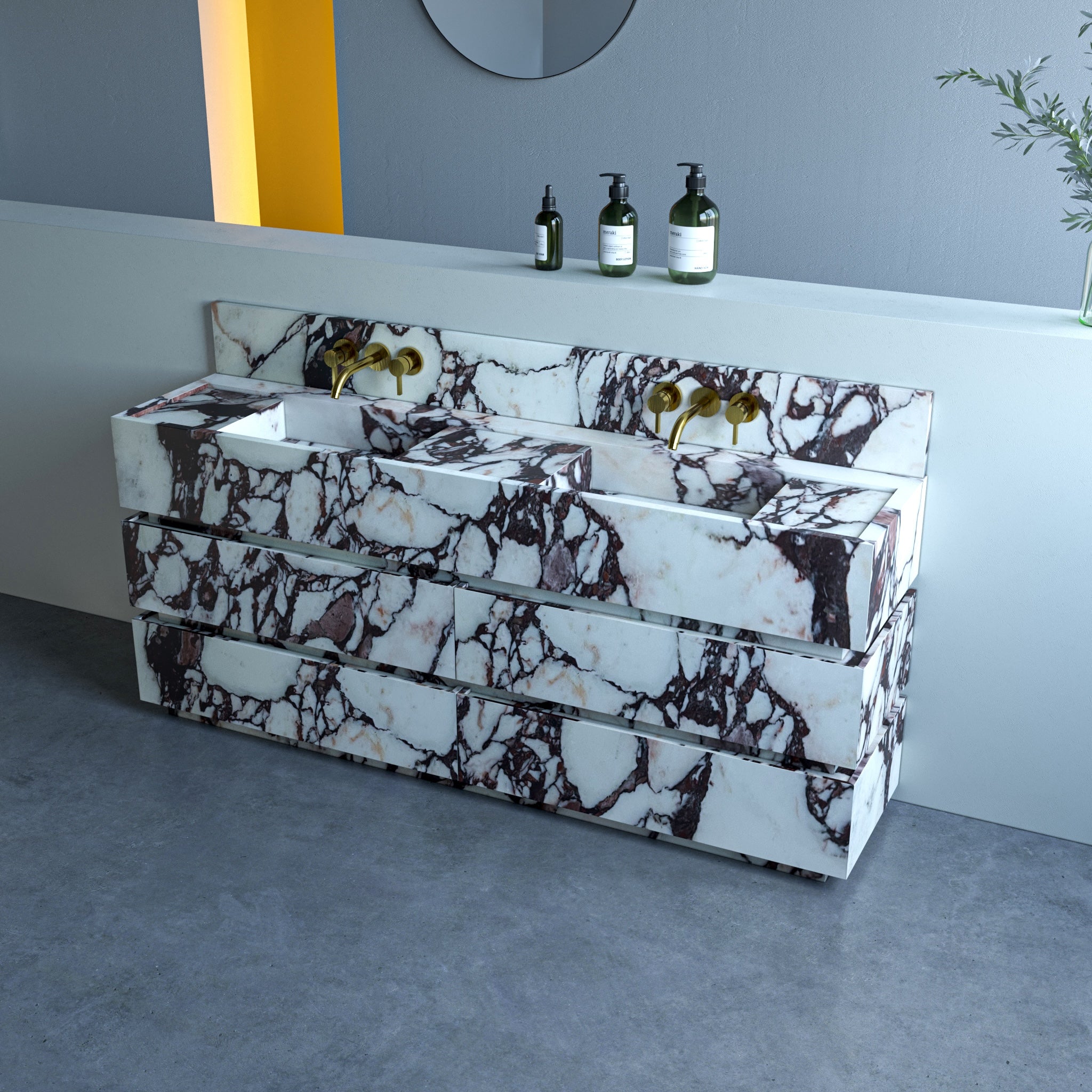 Segmio Marble Bathroom Vanity Sink