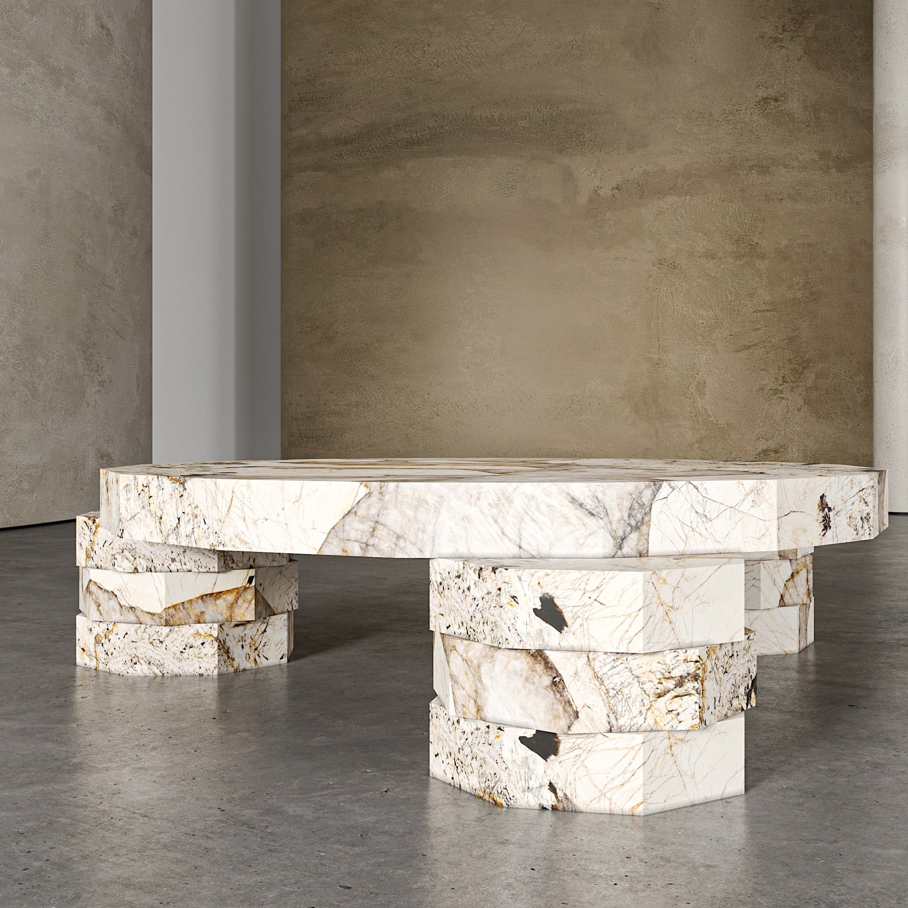 Custom Marble Zamese coffee Table is the substantial marble coffee table