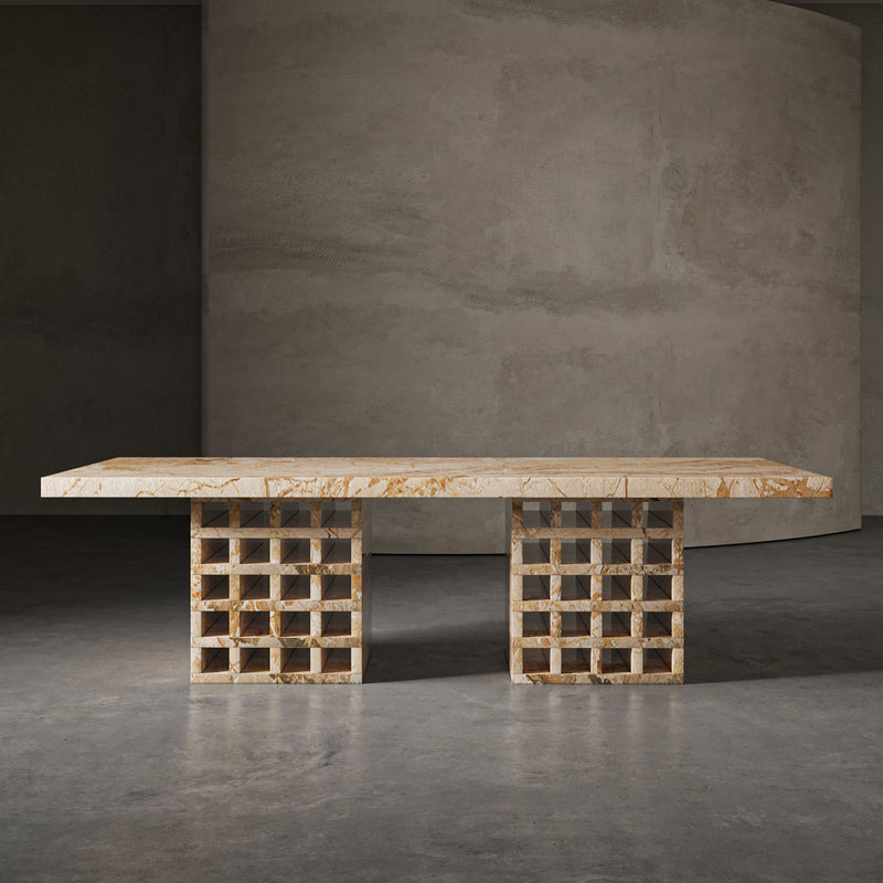 Obert Table, Clean lines, crisp edges, and chunky slabs of marble are ...