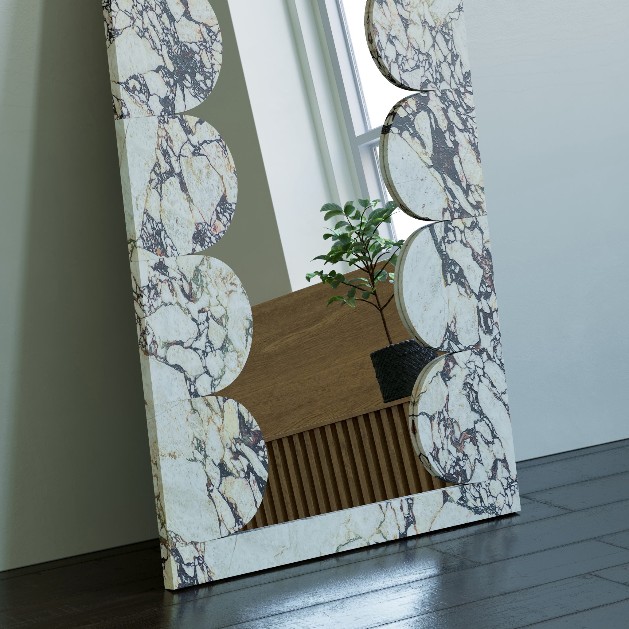 Array Marble Standing Mirror