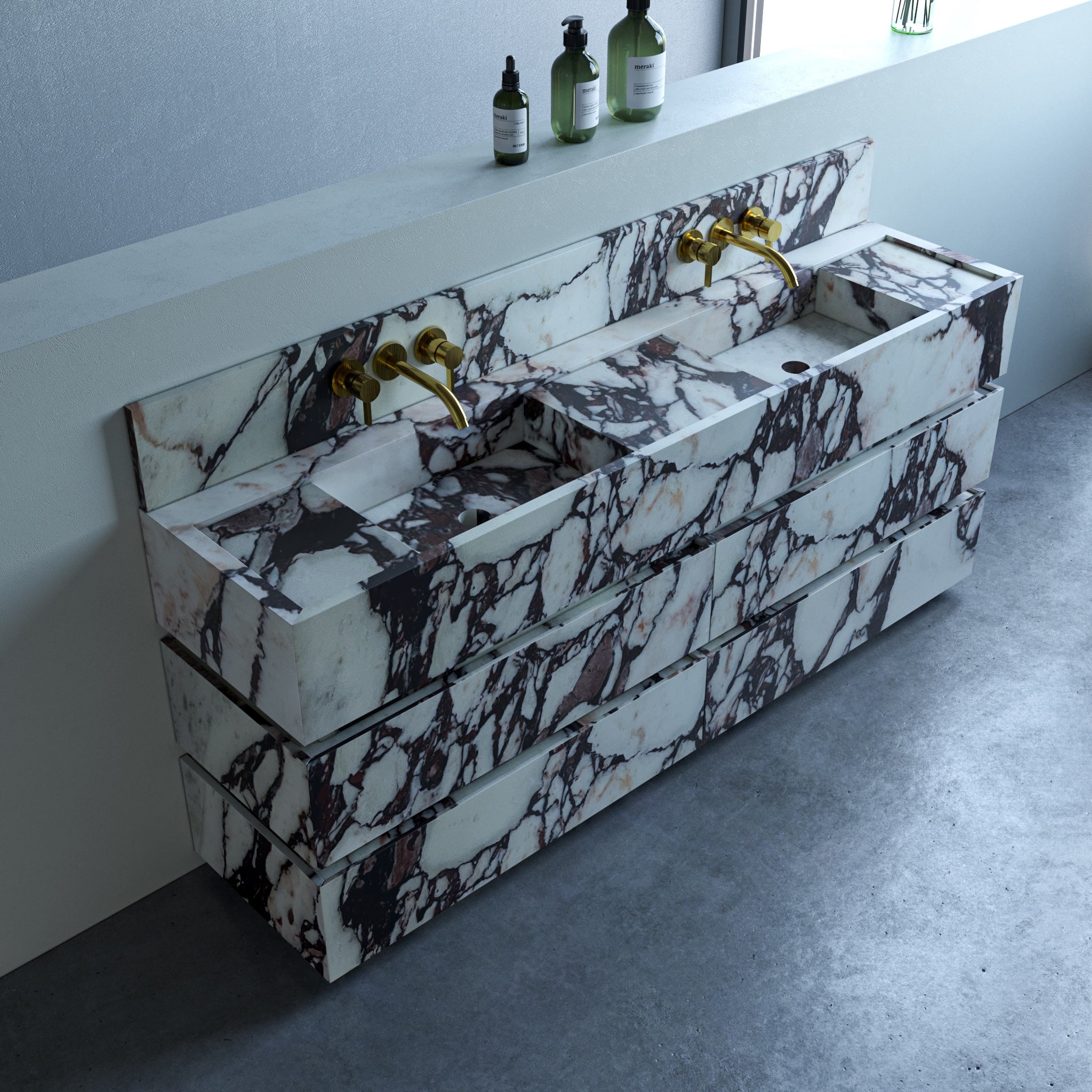 Segmio Marble Bathroom Vanity Sink