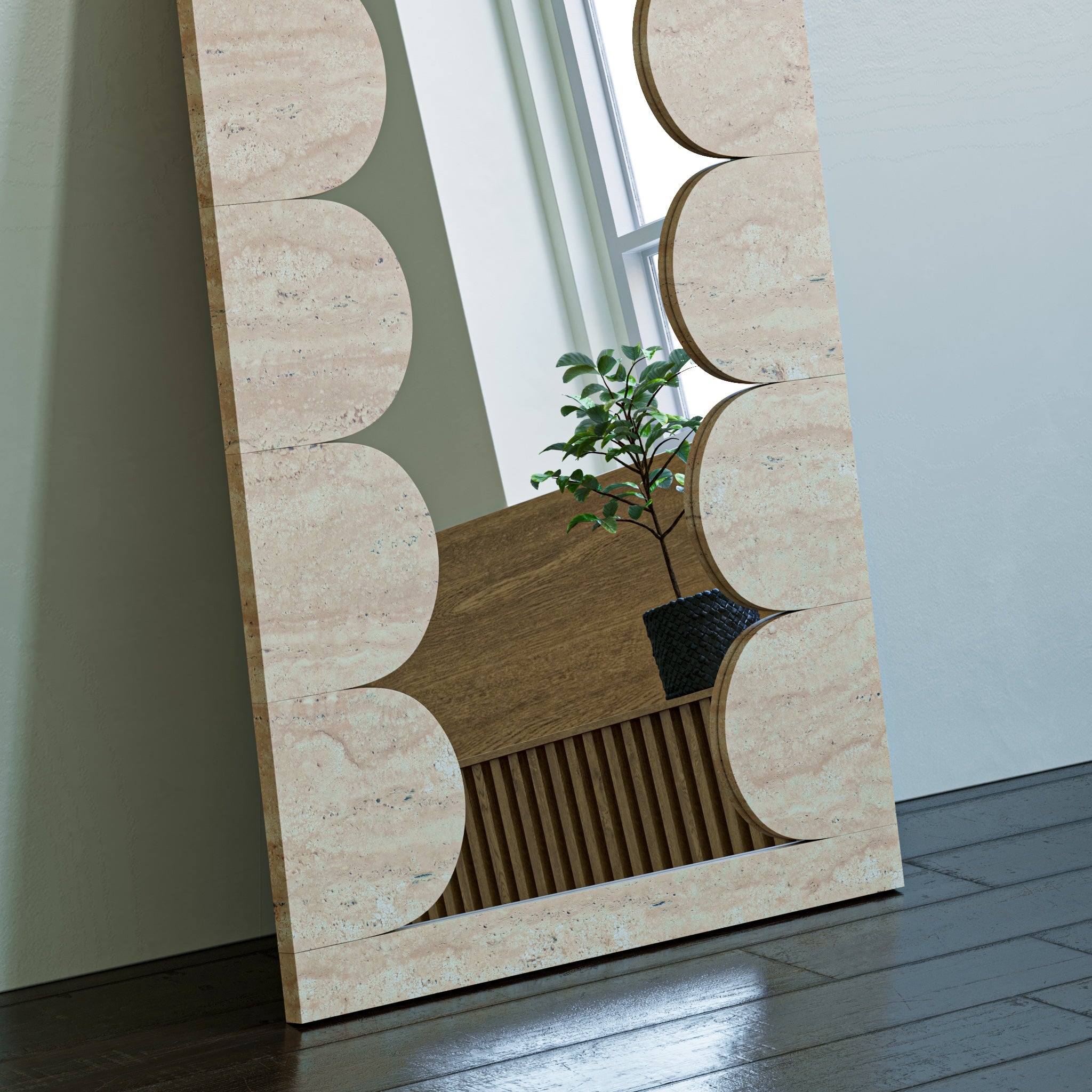 Array Marble Standing Mirror