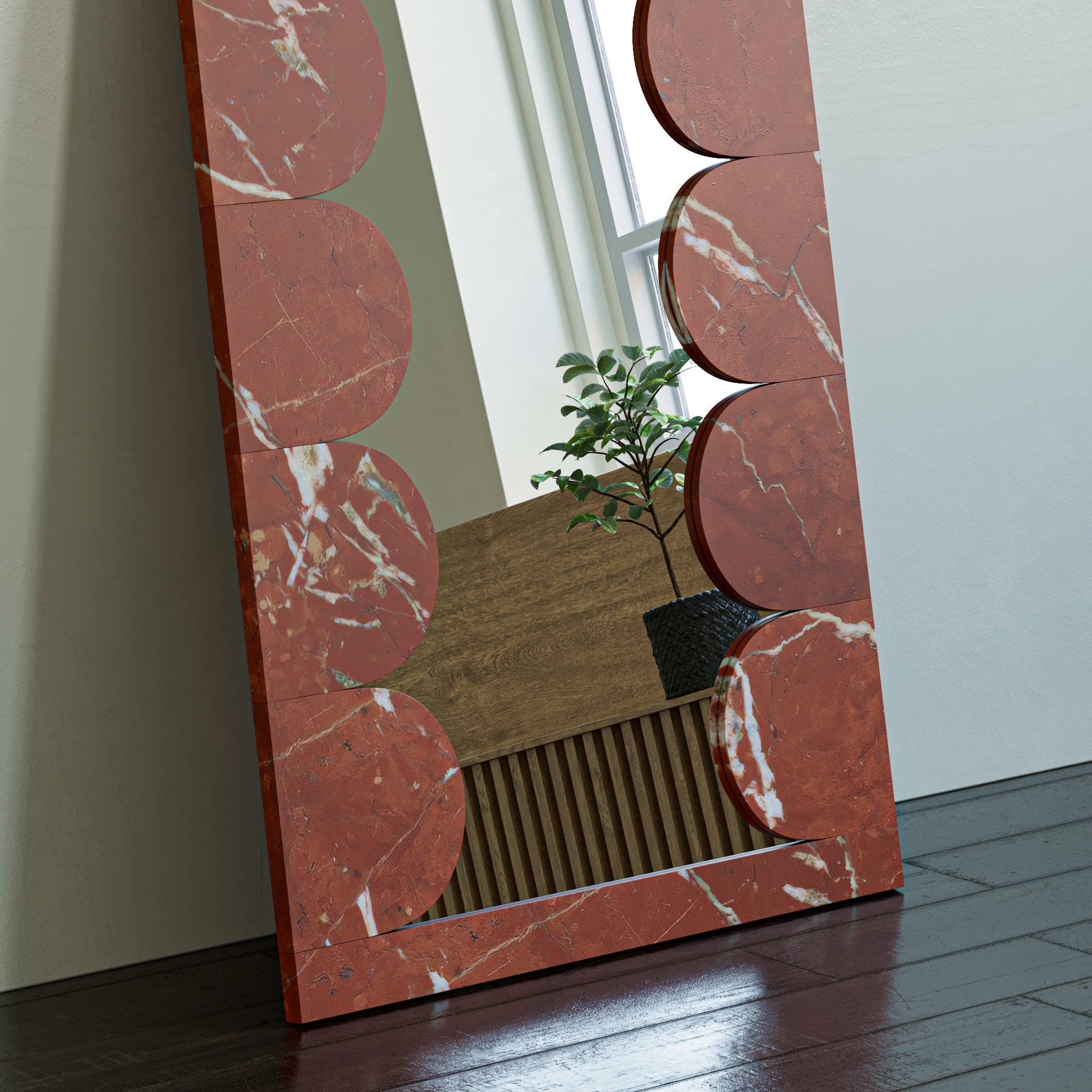 Array Marble Standing Mirror