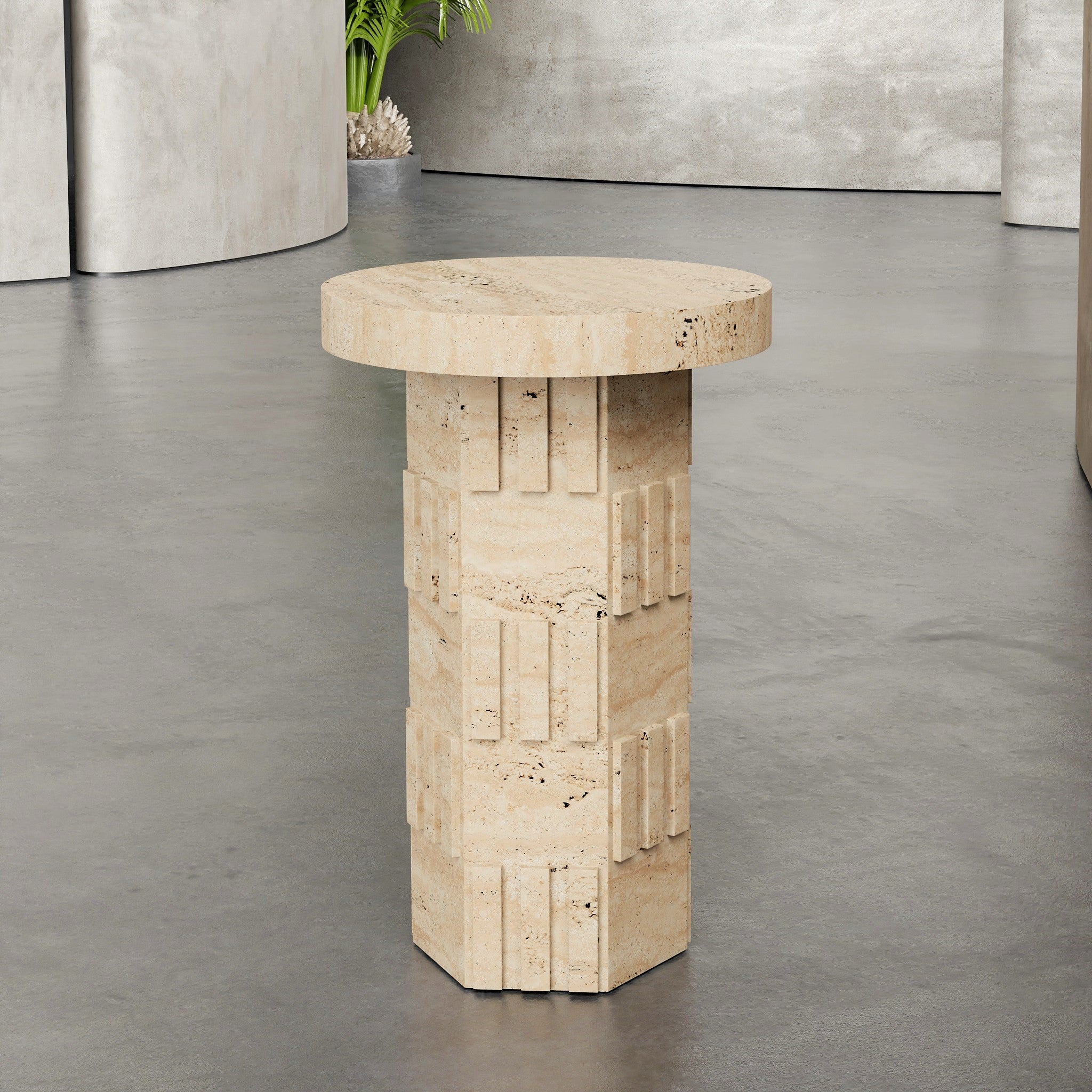 Nex Pedestal Custom Side Table