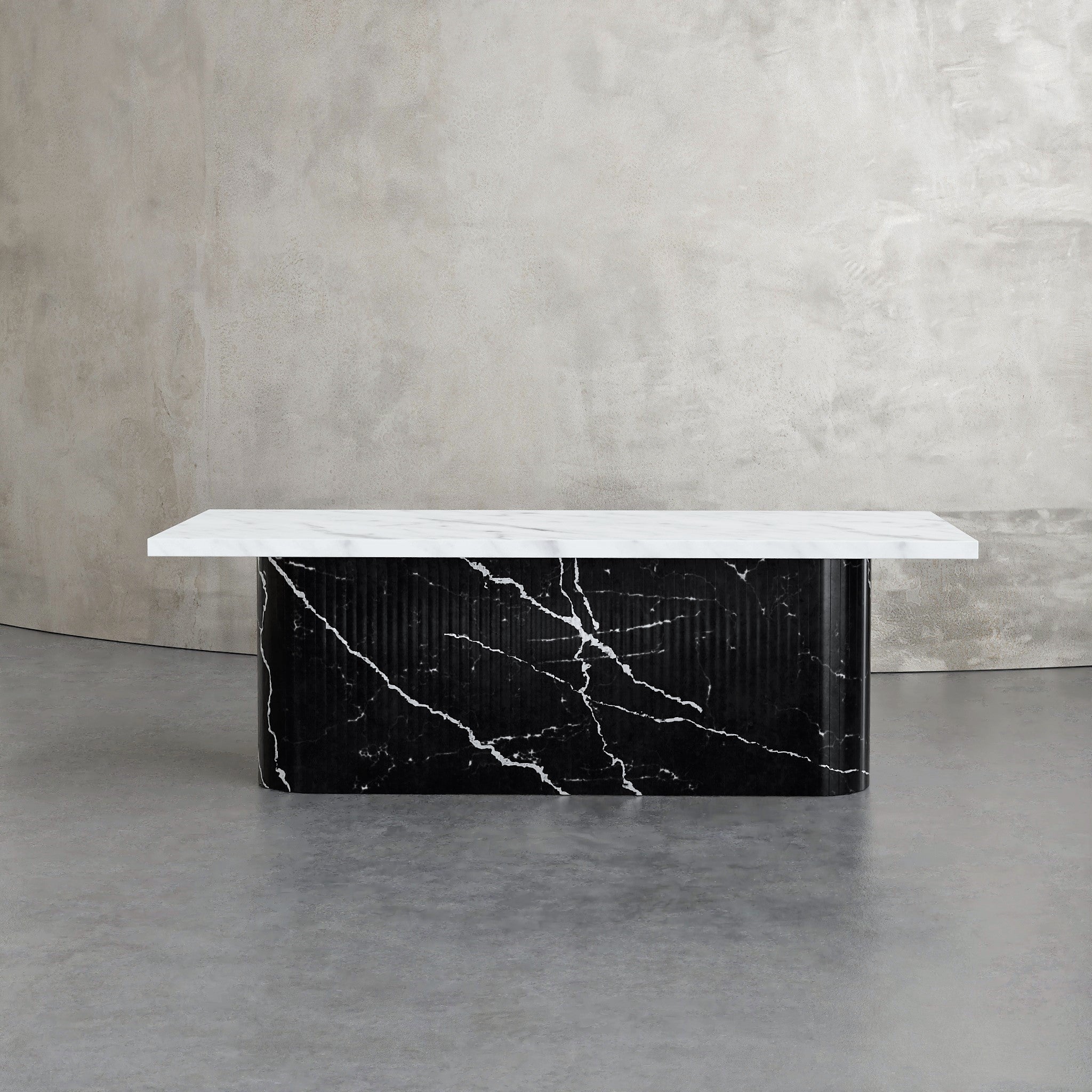 Fula Marble Desk With Drawer