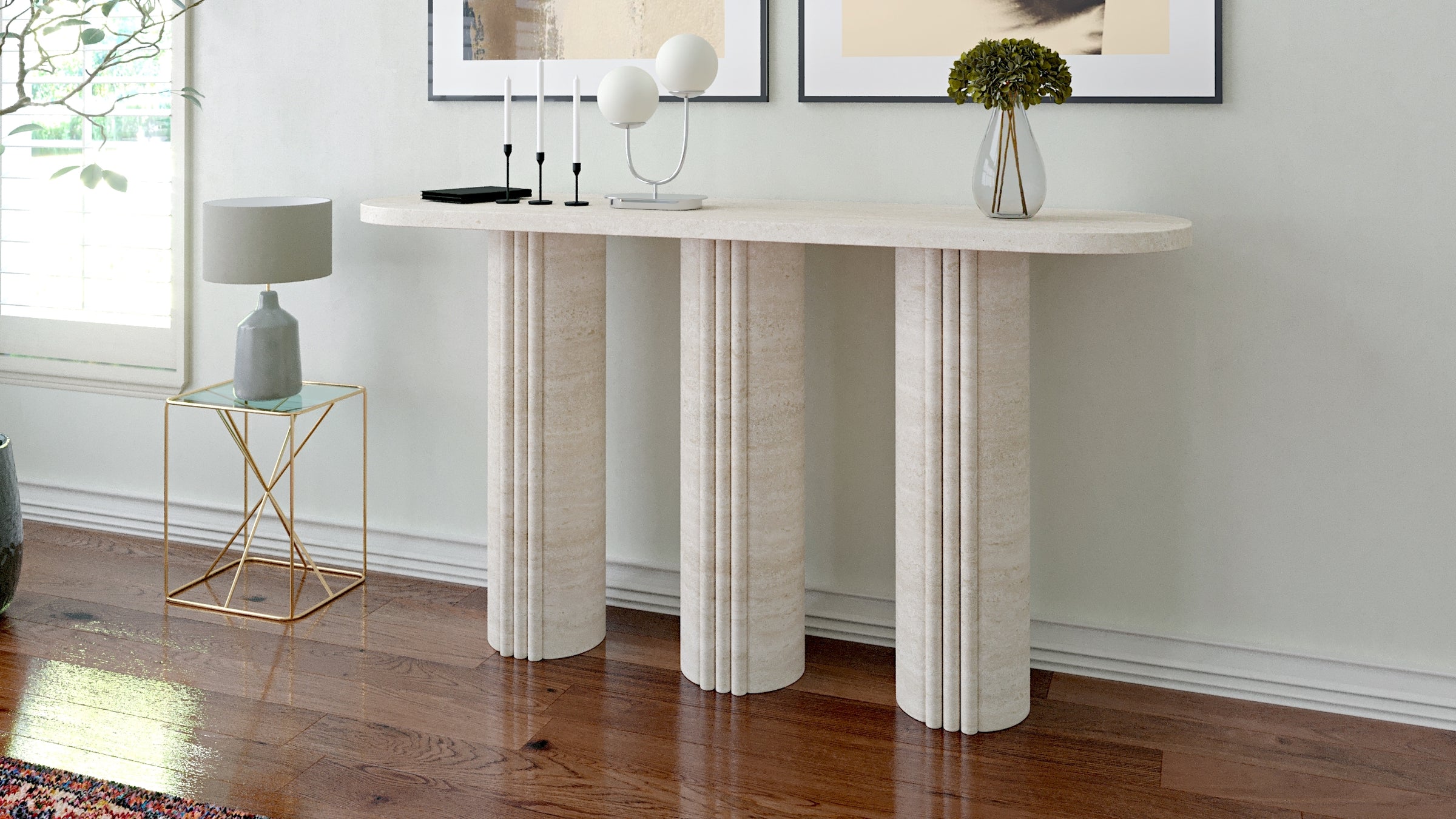 Solara Handcrafted Console Table makes for an eye-catching accent piece