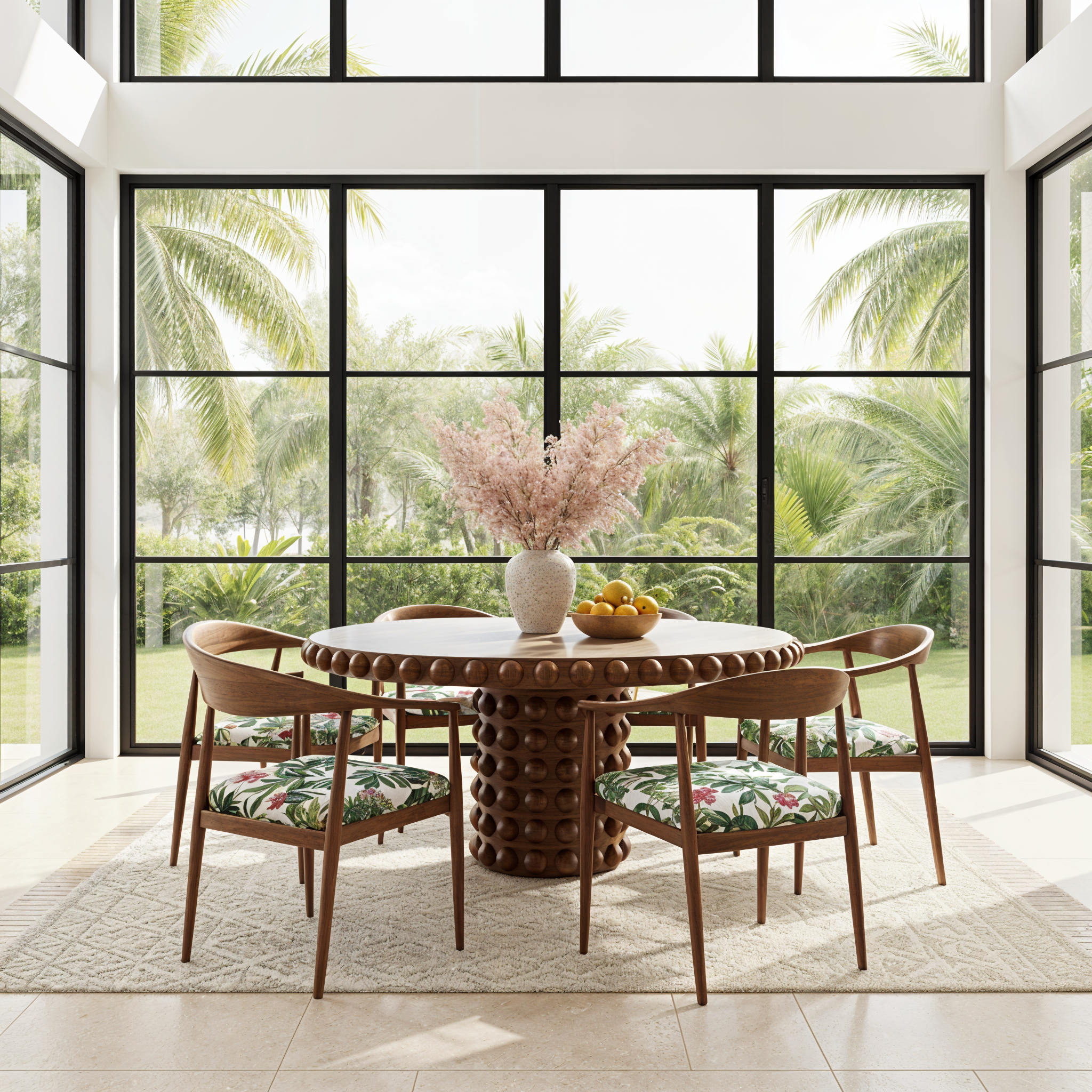 Walnut wood dining table