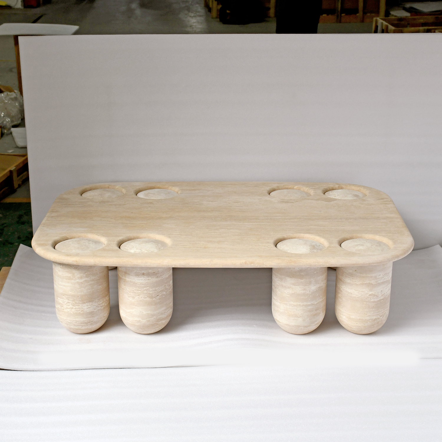 travertine coffee table