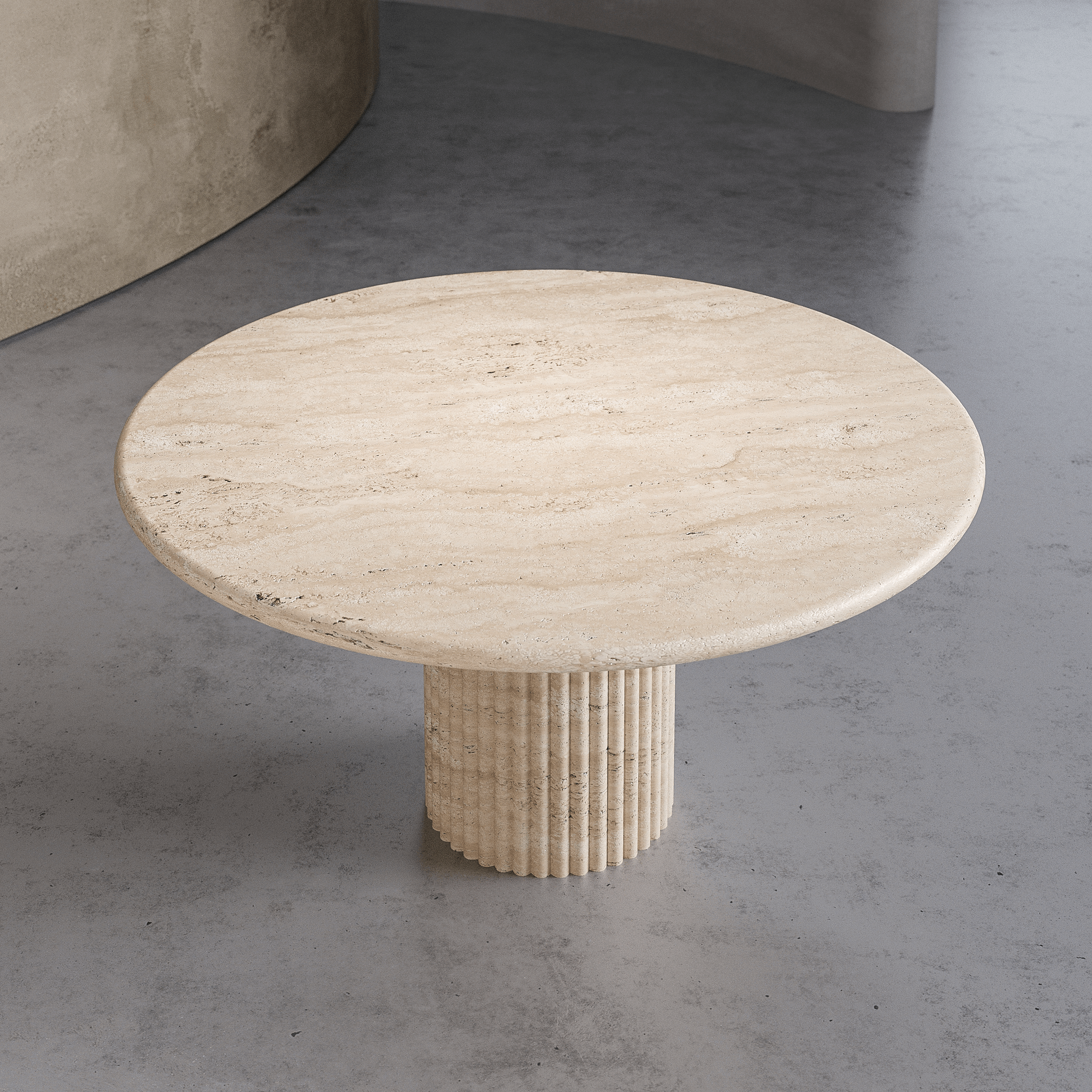 Cyna Round Flutted Dining Table - Aprilsform