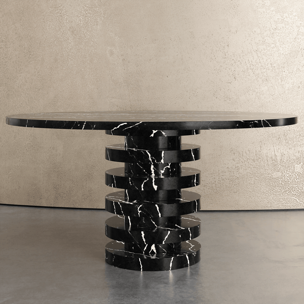 Ringu Customizable Stone Dining Table the natural beauty of travertine ...