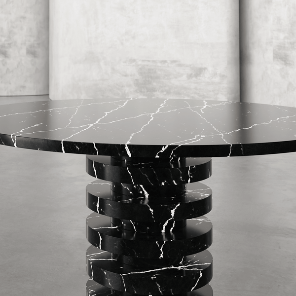 Ringu Customizable Stone Dining Table the natural beauty of travertine ...