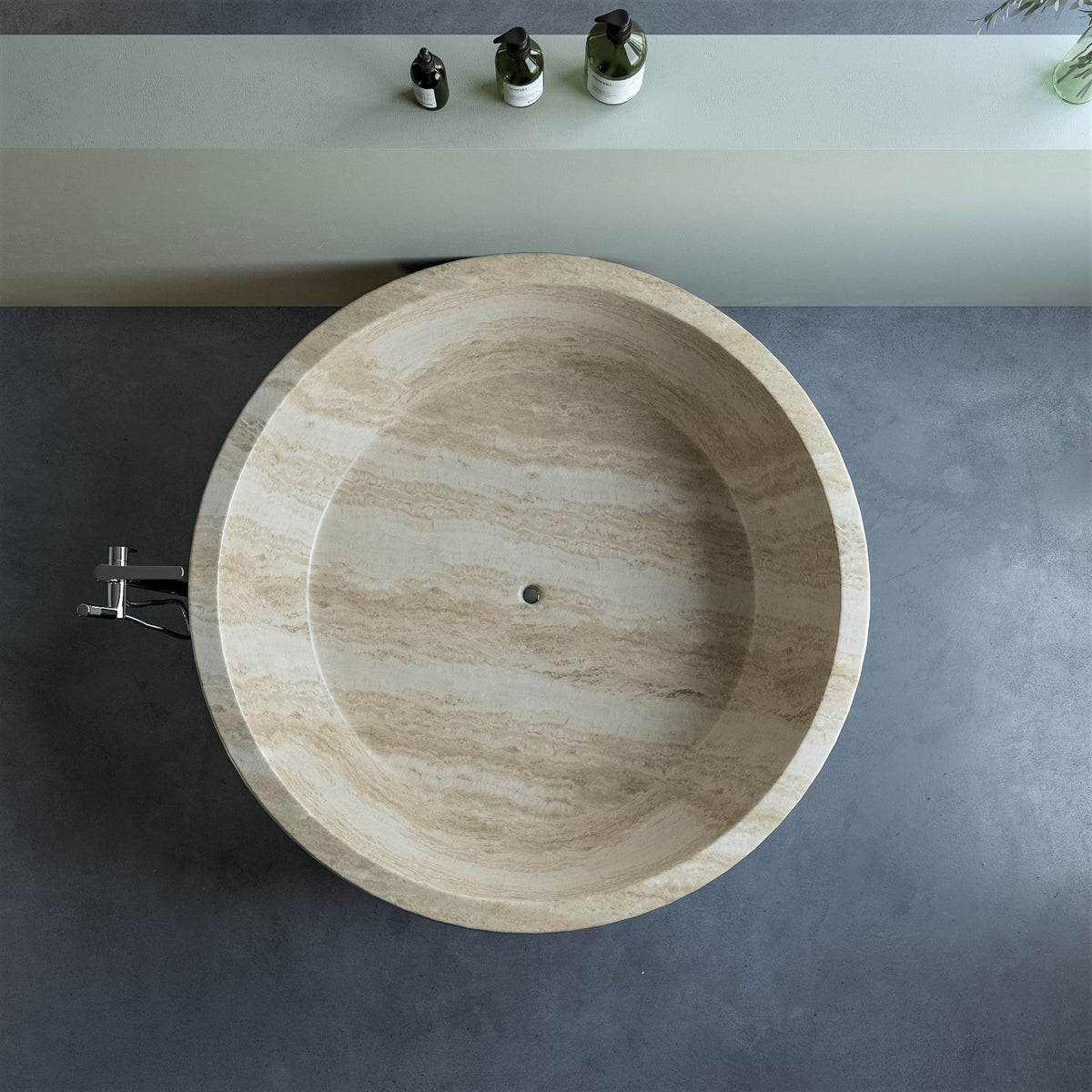 Custom Stone Bathtub | Rollo Freestanding Marble Bath | Aprils Form