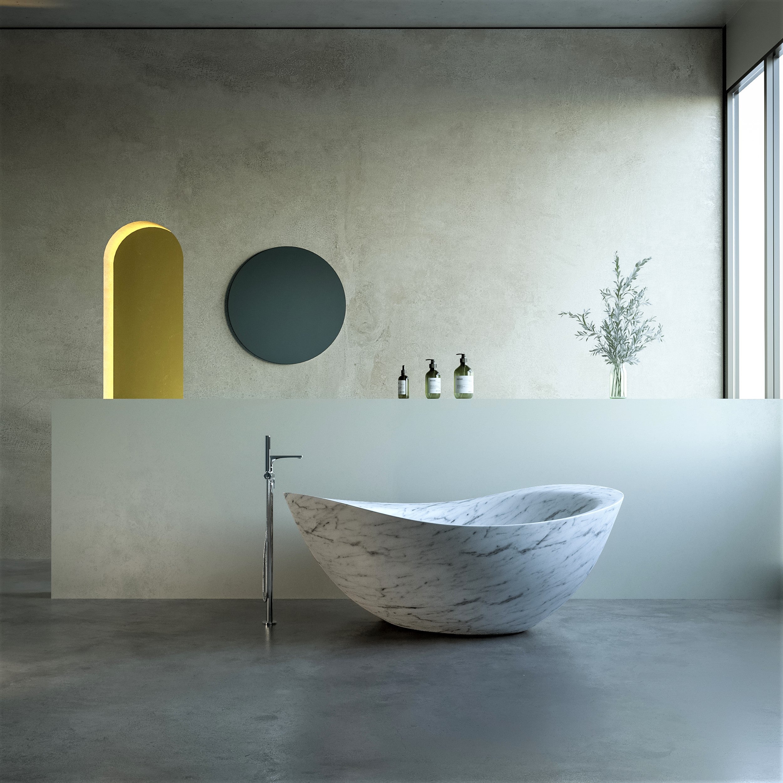 Venia Freestanding Stone Bathtub - Aprilsform