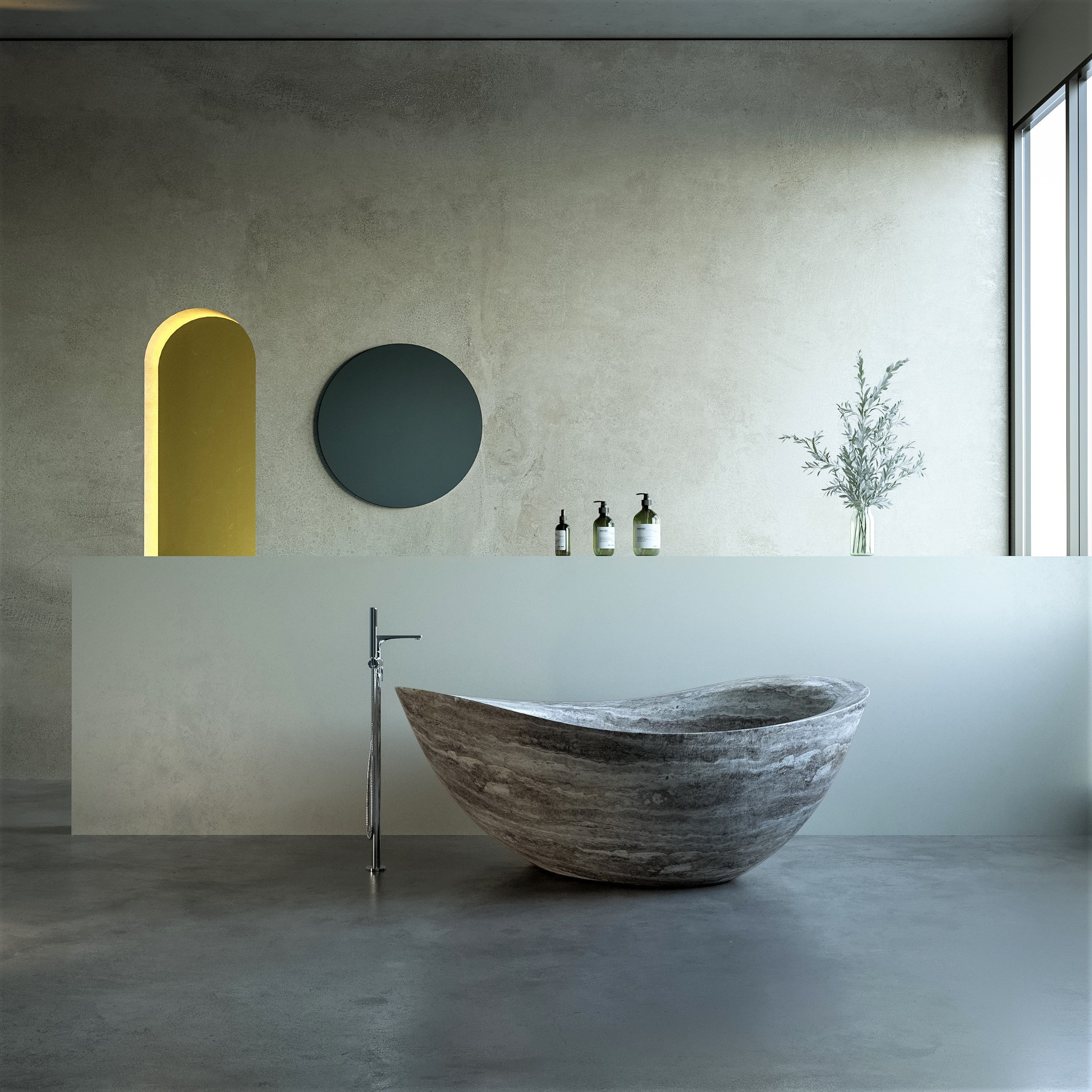 Venia Freestanding Stone Bathtub - Aprilsform