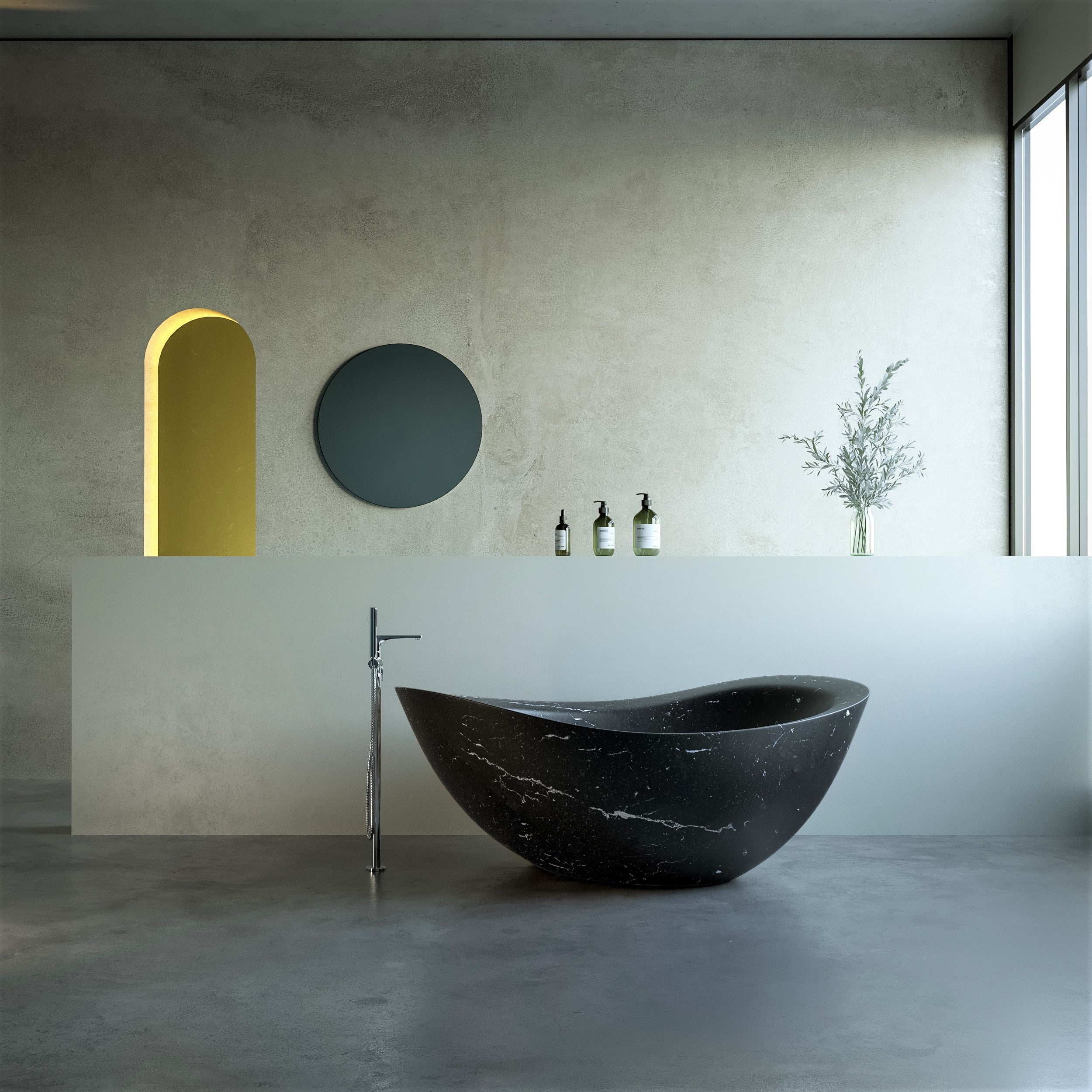 Venia Freestanding Stone Bathtub - Aprilsform