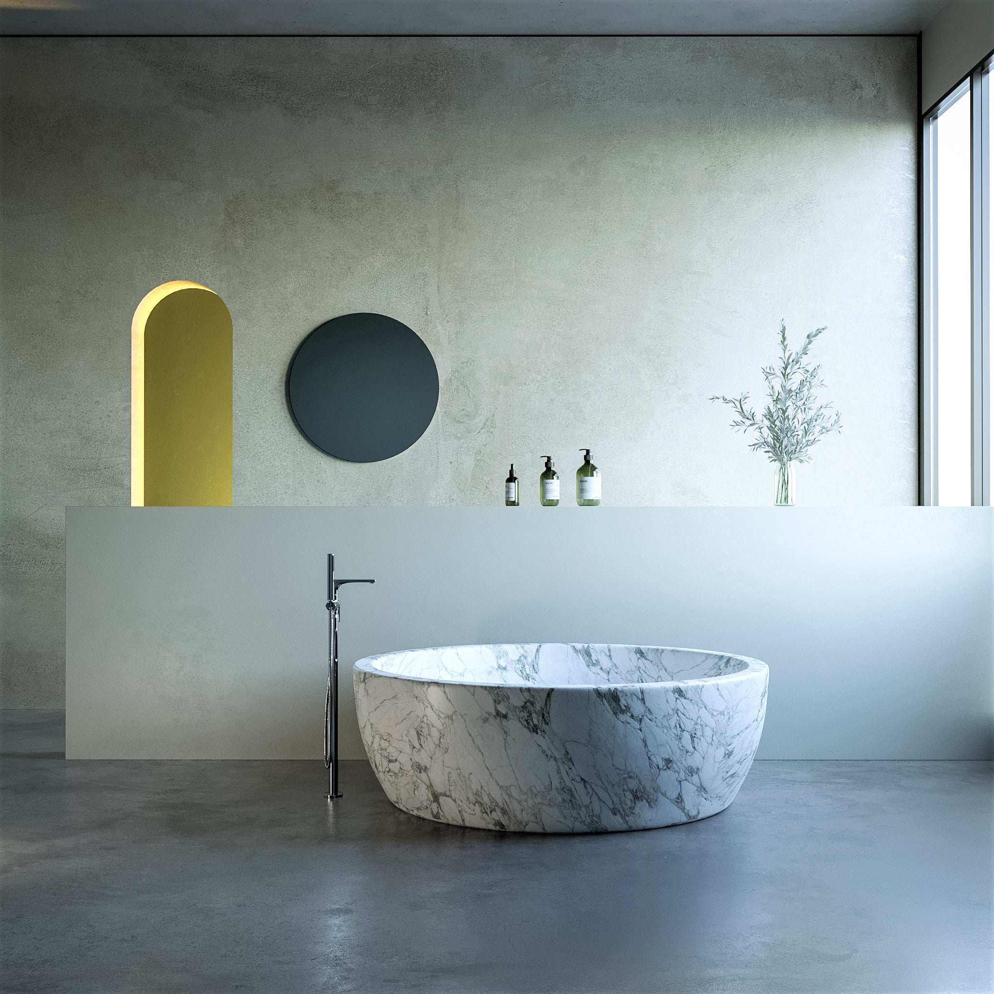 Rollo Freestanding Stone Bathtub - Aprilsform