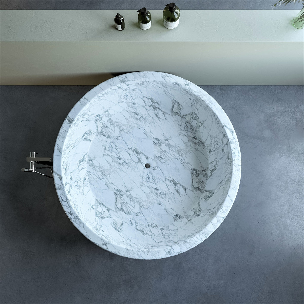 Custom Stone Bathtub | Rollo Freestanding Marble Bath | Aprils Form
